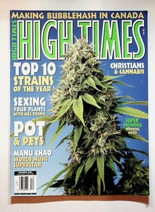2007 December High Times Magazine Pets On Pot Christians & Cannabis Manu Chao - Picture 1 of 8