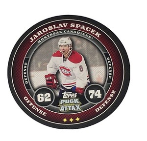 2009-10 Topps Puck Attax Hockey #100 Jaroslav Spacek Montreal Canadiens