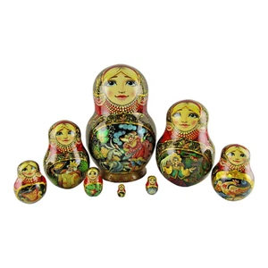 Nesting Dolls 6.3" 8 Piece, Humpbacked Horse Fairytale Set Russian Matryoshka - Picture 1 of 16