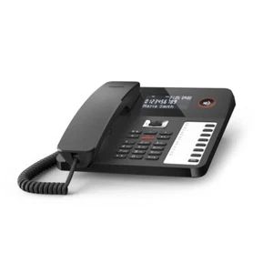 Gigaset DESK 800A Telefon Schwarz Anrufbeantworter Telefonbuch Tisch Wandmontage - Zdjęcie 1 z 5