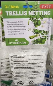 Hydrofarm 5'x15' 3.5" Mesh Trellis New - Picture 1 of 2