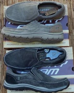SKECHERS "EXPECTED-AVILLO" MENS CANVAS/TEXTILE CASUAL MEMORY FOAM SHOES LIST $70 - Picture 1 of 10