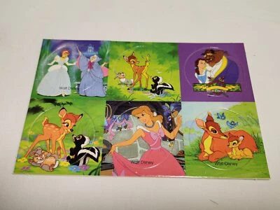 Vintage POGS Milk Cap Disney Bambi Cinderella Beauty Beast MINT UNPUNCHED - Image 1 of 2
