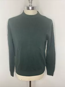 MNG Mango Womens Sweater Size L Green Crew Neck Tunic Long Sleeve Italian Yarn - Picture 1 of 6
