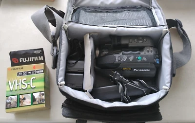 Panasonic PV-L550D VHS-C Palmcorder bundle: charger, case, blank tapes, etc - Image 1 of 4