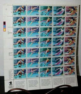 1992 Scott #2611 - 2615 16th Winter Olympics 29c Postage Stamps Sheet of 35 NEW - Picture 1 of 7
