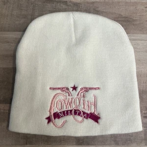 Gorro bordado vaquera milicia rodeo vaquera ranchero rosa crema - Imagen 1 de 5