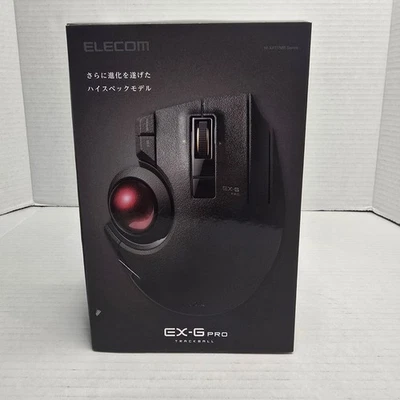 ELECOM EX-G Pro Trackball Mouse, Wired, Wireless, Bluetooth Open Box - Image 1 of 4
