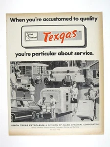 Allied Chemical Texgas 1970s Vintage Print Ad Union Texas Petroleum Service AD - Bild 1 von 2