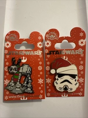 Disney Star Wars Navidad Holiday Stormtrooper & At Pins. Foto 1 de 4