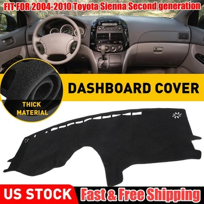Dashboard Pad Dash Cover Mat Anti-Slip For 2004-2010 Toyota Sienna Car Interior - Imagem 1 de 4