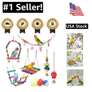 All-in-One Vogelspielzeug - 11-teiliges buntes Kletterset für Wellensittiche & mehr - Bild 1 von 8