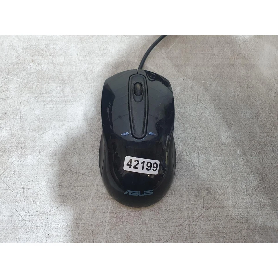 Asus MOBTUO Optical Mouse Black Wired Portable 1000 DPI 3-Buttons Scroll Wheel - Image 1 of 4