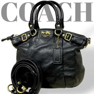 Coach Schultertasche 2-Wege Handtasche Leder Crossbody schwarz 23a - Bild 1 von 11