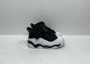 Jordan 6 Rings Black University Red White Toddler Shoe 323420 067 Size 7C - Picture 1 of 8