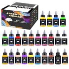 24 Colors Paint Set 30ml Spray Fluorescent Water Based Acrylic Artists Paint Kit