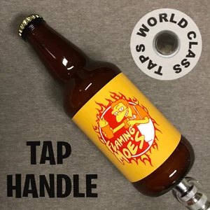 nuevo MANGO DE GRIFO DE CERVEZA FLAMING MOE'S MARCADOR DE BARRA Los Simpson botella taberna DUFF - Imagen 1 de 2
