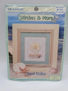 Seaside Sand Dollar Stitches More Cross Stitch Kit 4.25" x 5" Beach Ocean Shell - Picture 1 of 6