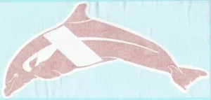 Marine Sports Dolphin Decal 8 Inch Red/White - Picture 1 of 1