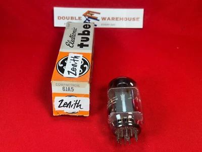 Tubo de vacío electrónico compacto GE Zenith 6JA5 de colección Foto 1 de 2