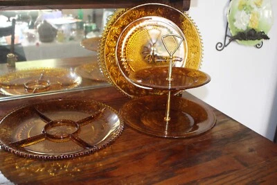 Bandeja para servir tiara vintage, plato dividido, bandeja para servir 2 niveles Foto 1 de 4