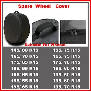 R15 Spare Wheel Cover Tyre Tire Storage Bag Car Van Caravan Motorhome Truck RW53 - Picture 1 of 3