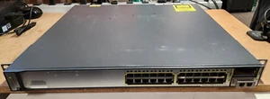 Cisco WS-C3750E-24PD-S Gigabit Ethernet PoE Network Switch C3K-PWR-750WAC Fan - Picture 1 of 5