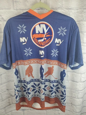 New York NY Islanders NHL Ugly Christmas Sweater Holiday Shirt Size XL Hockey Cover
