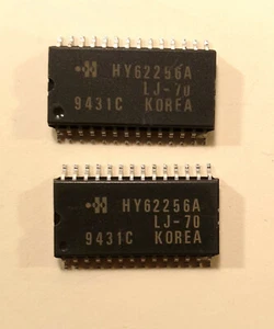 LOT DE 2 x HYUNDAI HY62256A - 32 K 8 Bit CMOS STATIC RAM - TSOP28 - Bild 1 von 1