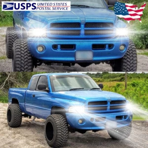 For Dodge RAM 1500 2500 3500 1994-2001 - 2PC 9004 LED Headlight High Low Beam GB - Picture 1 of 12