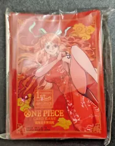 One Piece Chinese Card Game Exclusive 1st Anniversary Nami Card Sleeve Sealed - Picture 1 of 2