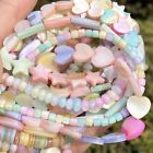 Colorful Love Heart Tube Macaron DIY Bracelet Making Fashion Shell Beads