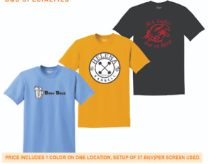 Gildan 50/50 T-Shirt 12 Men's custom imprinted shirts choose your color