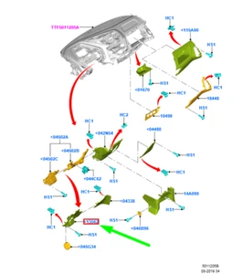 Ford Transit Custom MK1 Right Dashboard Cup Holder RHD 1780981 NEW - Picture 1 of 2