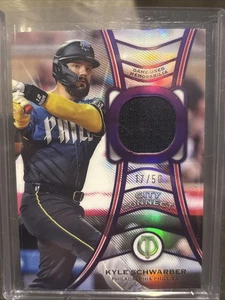 2025 Topps Tribute Kyle Schwarber City Connect Tributaries Relic /50 Near Mint - Picture 1 of 3