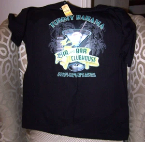 Tommy Bahama Relax Par and Bar Short Sleeve Black T-Shirt Med Graphic NWT - Picture 1 of 5