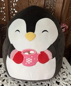 Raro Luna el Pingüino de Navidad 2025 Squishmallows Liberación Cacao Caliente 16 pulgadas NUEVO - Imagen 1 de 4