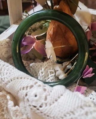 Brazalete Brazalete Asiático Jade Verde Vintage Usado Foto 1 de 4