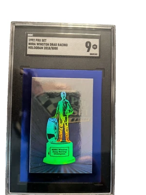 1992 PRO SET HOLOGRAM #NHRA WINSTON DRAG RACING CHAMPIONSHIP #2018/5000 SGC 9 - Image 1 of 2
