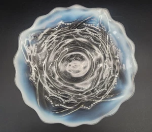Jefferson Glass Opalescent 8" Beaded Wishbone & Drapery Plate (1904) EAPG - Picture 1 of 11