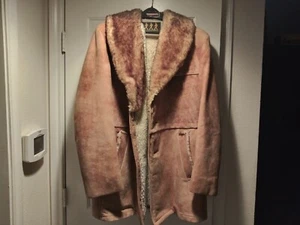 VINTAGE ROBERT LEWIS MEN'S SZ 42 SUEDE LEATHER  LINED COAT winter cold weather - Picture 1 of 14