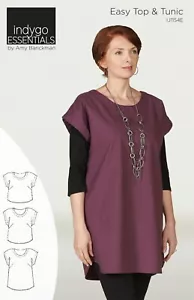TOP Y TÚNICA EASY de Indygo Essentials Mujer Patrón de Costura Talla XS - 3XL - Imagen 1 de 2