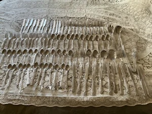 NEW Huge 95 pc Reed & Barton Queen's Garden Flatware Includes 11 serving pieces - Picture 1 of 14