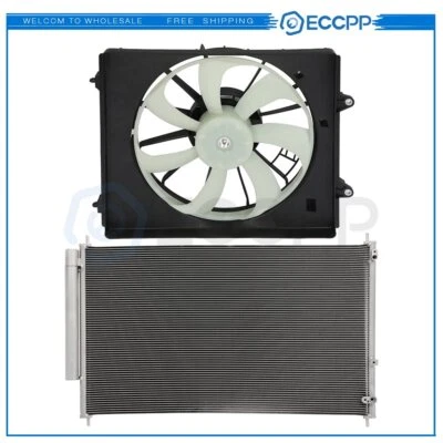 Electric AC Condenser Cooling Fan Kit For 2011 2012 2013-2017 Honda Odyssey Foto 1 de 4