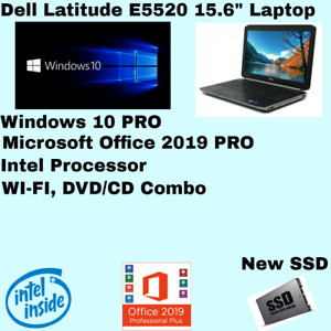 Dell Latitude 15.6" E5520 _Windows 10 _i5_16GB 💻New 240GB SSD💻Office 2019 PRO