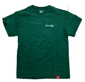 Chocolate Skateboard Script Logo Shirt Men Medium Worn Girl Spike Jonze - Picture 1 of 3