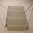 Unbranded Large Cashmere Scarf Striped Taupe