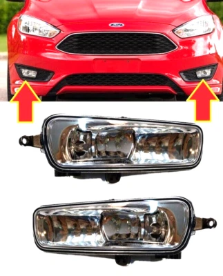 PAR DE FAROS ANTINIEBLA DELANTEROS PARA FORD FOCUS 2014-2018 FIESTA 2017- C-MAX 2014- Foto 1 de 4
