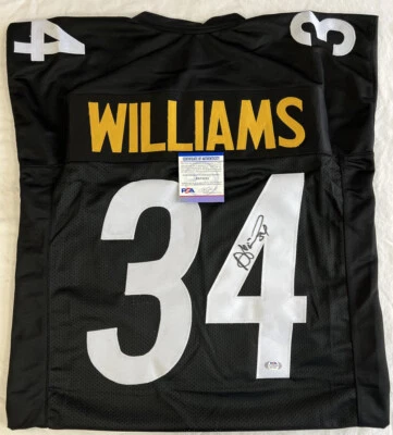 Camiseta DeAngelo Chondon Williams Pittsburgh Steelers rara firmada NFL PSA CERTIFICADO DE AUTENTICIDAD Foto 1 de 4
