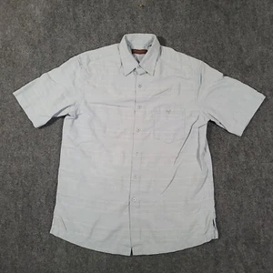 Tori Richard Hawaiian Shirt Mens Medium Striped Silk Blend Short Sleeve Textured - Picture 1 of 10